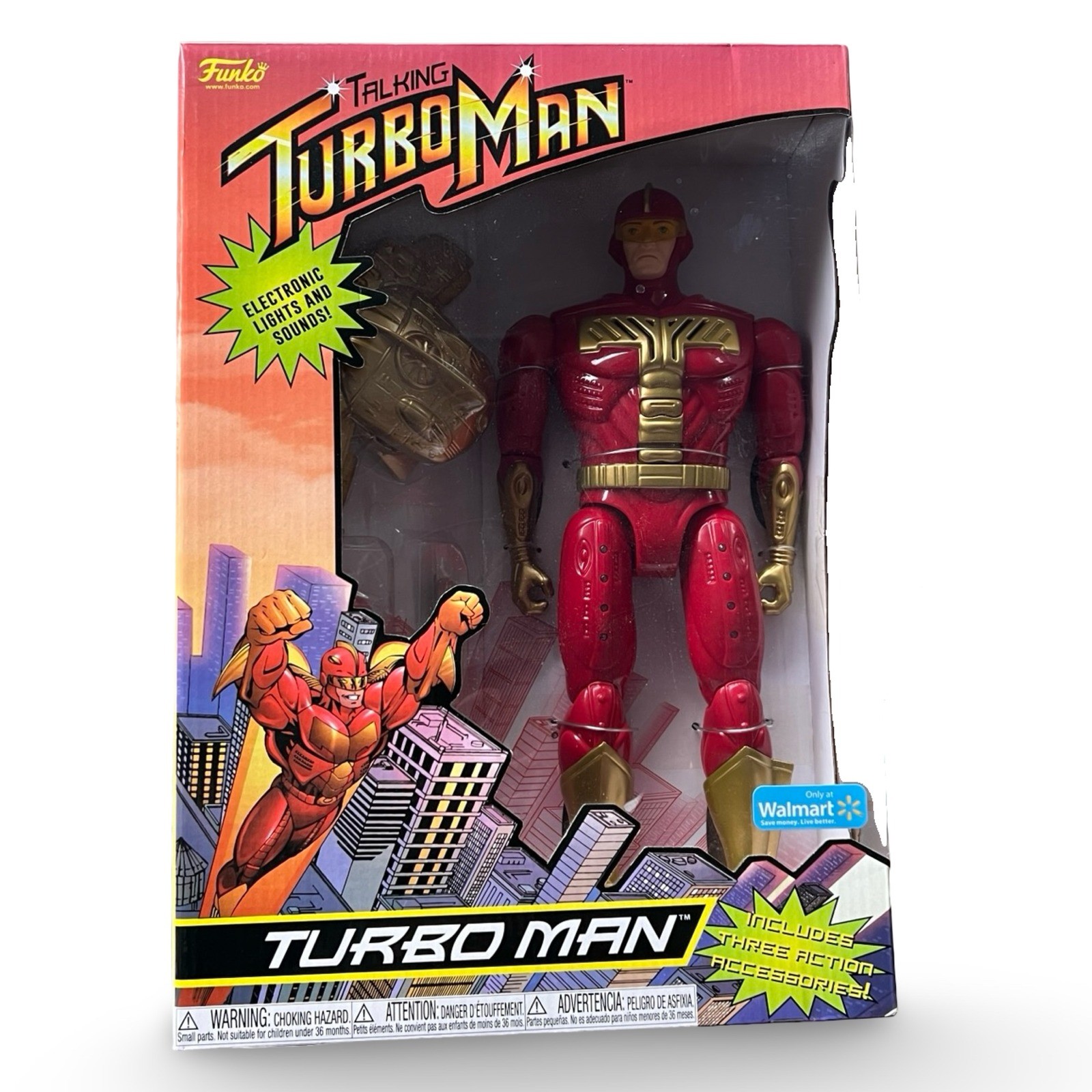 Funko Talking Turbo Man Deluxe Action Figure 13.5" Red, New in Box