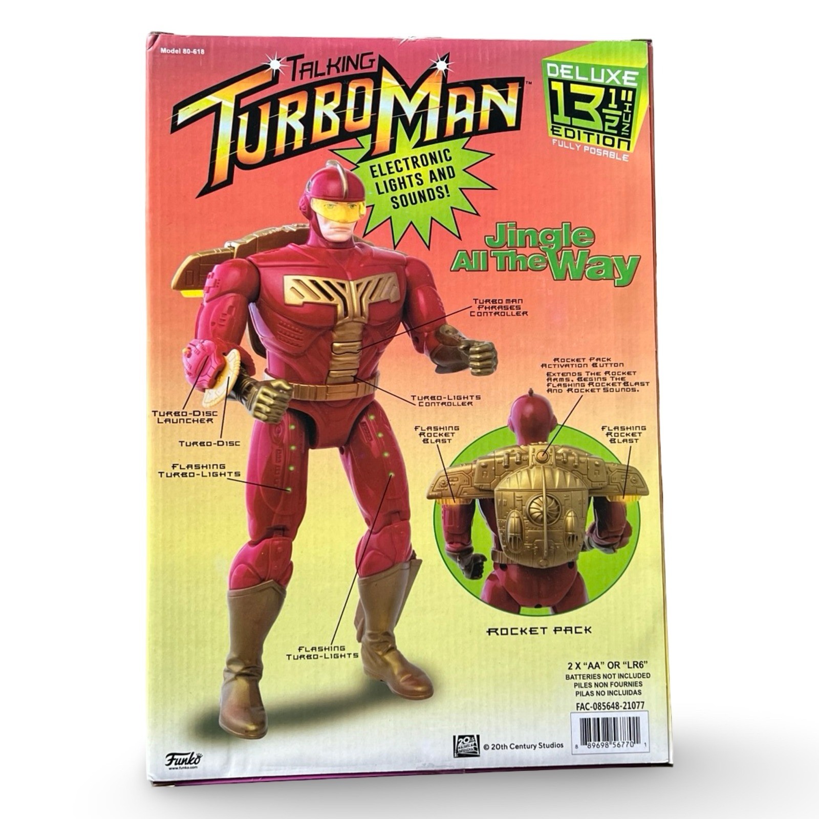 Funko Talking Turbo Man Deluxe Action Figure 13.5" Red, New in Box - Image 3