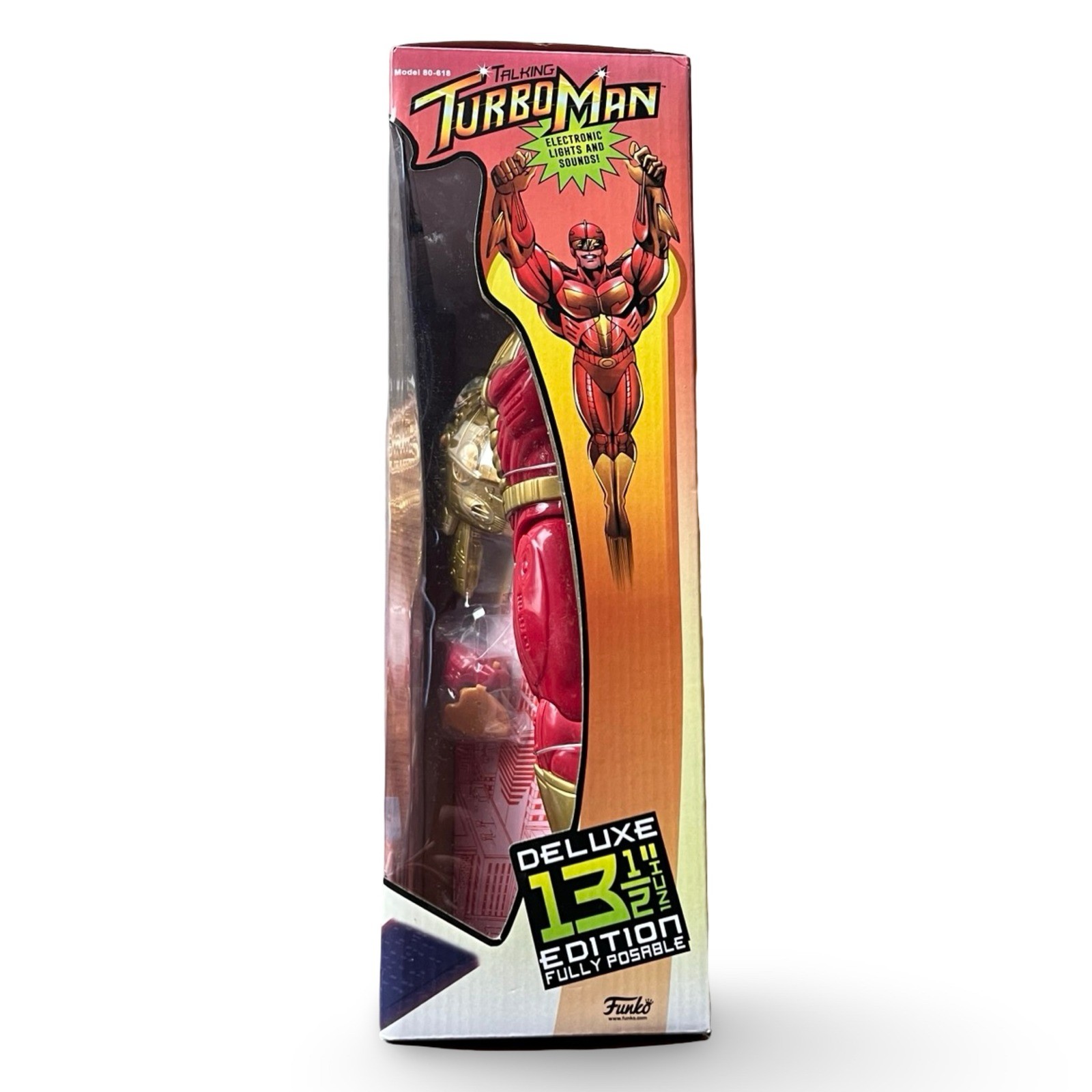 Funko Talking Turbo Man Deluxe Action Figure 13.5" Red, New in Box - Image 4