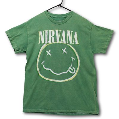 Nirvana Graphic T-Shirt Men Medium Green Excellent