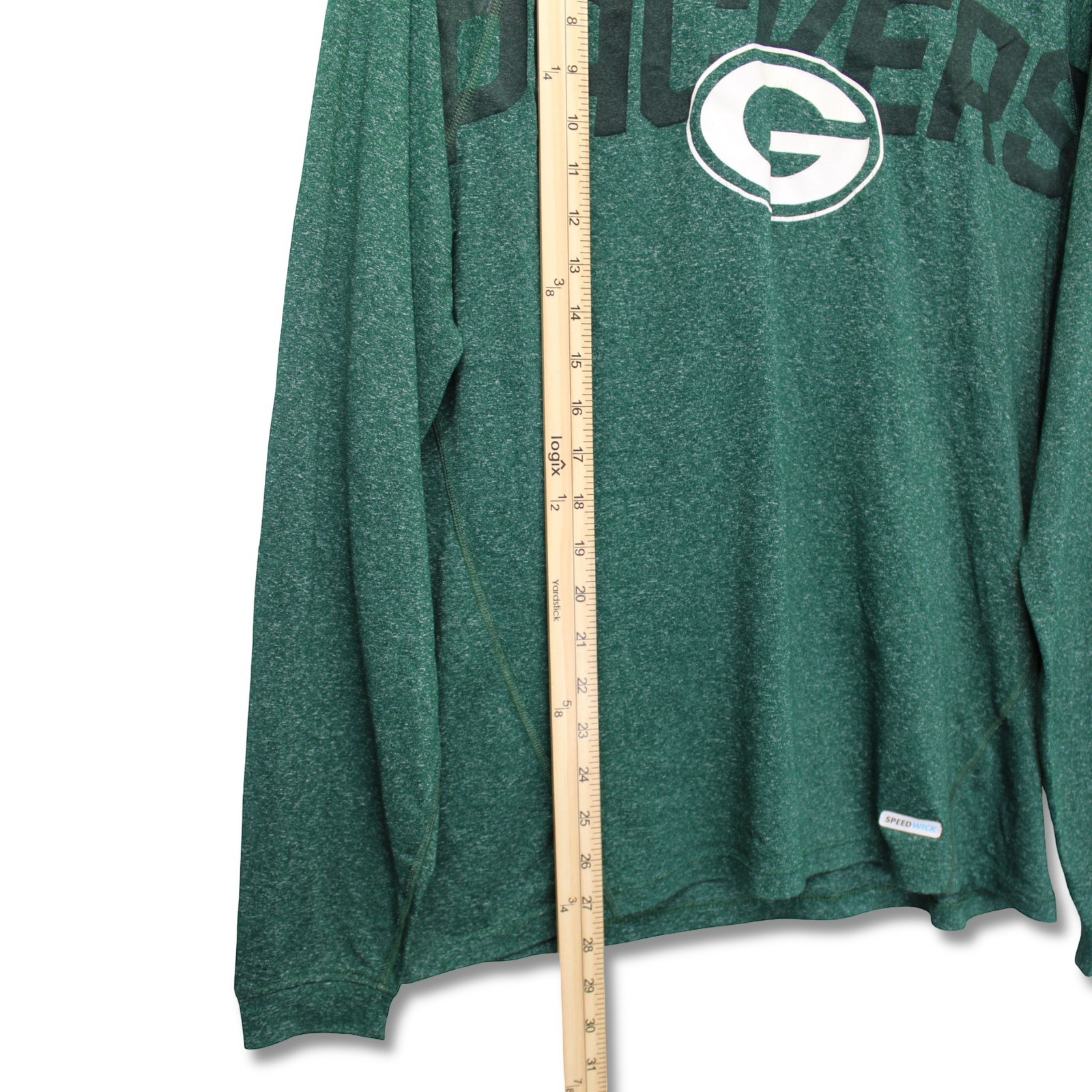 Reebok Green Bay Packers Men's Medium Green Long Sleeve NFL Performance Shirt - Image 4
