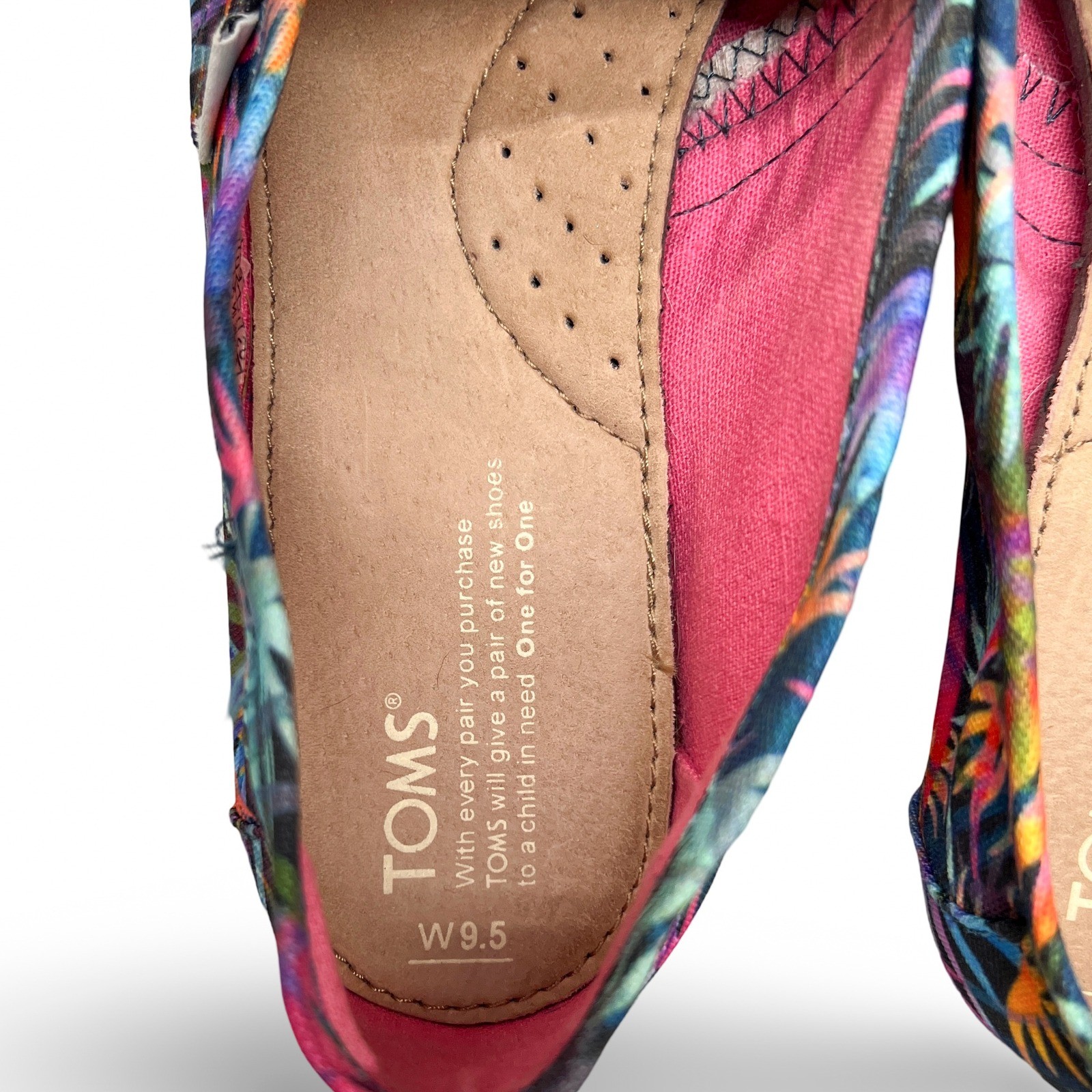 TOMS Alpargata Tropical Palm Leaf Women 9.5 Multicolor Excellent - Image 7