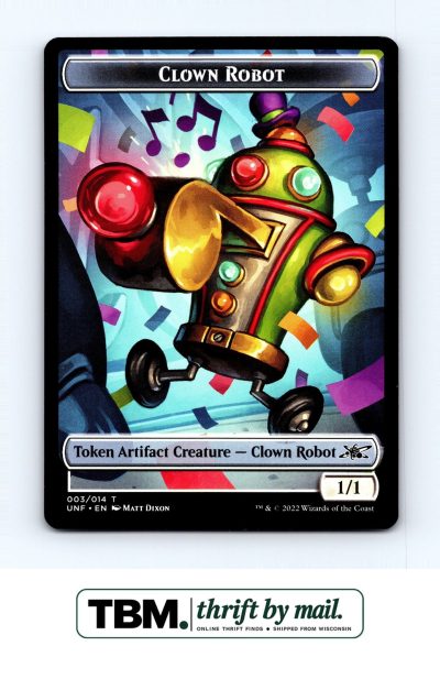 2022 Magic the Gathering Unfinity #3 Clown Robot Token (003)