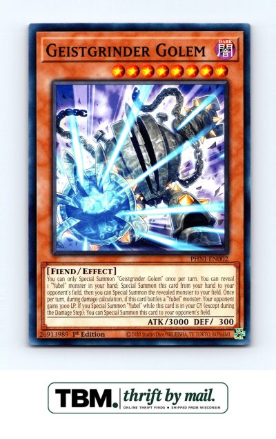 2024 Yugioh #PHNI-EN002 Geistgrinder Golem