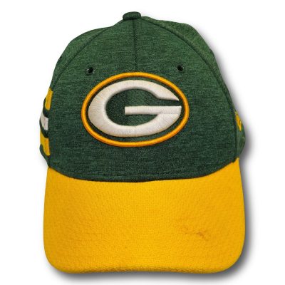 New Era Green Bay Packers 39THIRTY Youth Stretch Fit Hat Green Yellow NFL