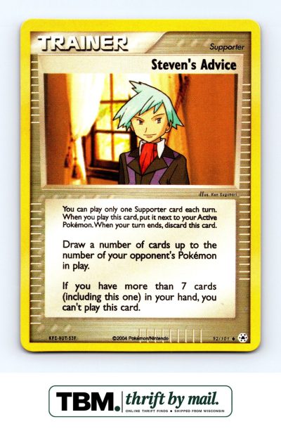 2004 Pokemon Hidden Legends #92/101 Steven's Advice