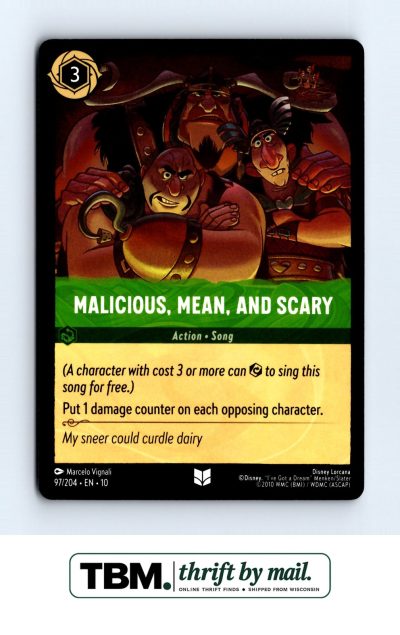 2025 Disney Lorcana Whispers in the Well #97/204 Malicious, Mean, and Scary