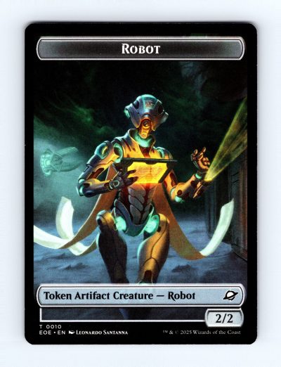 2025 Magic the Gathering Edge of Eternities #10 // 6 Robot / Lander (0006) Token