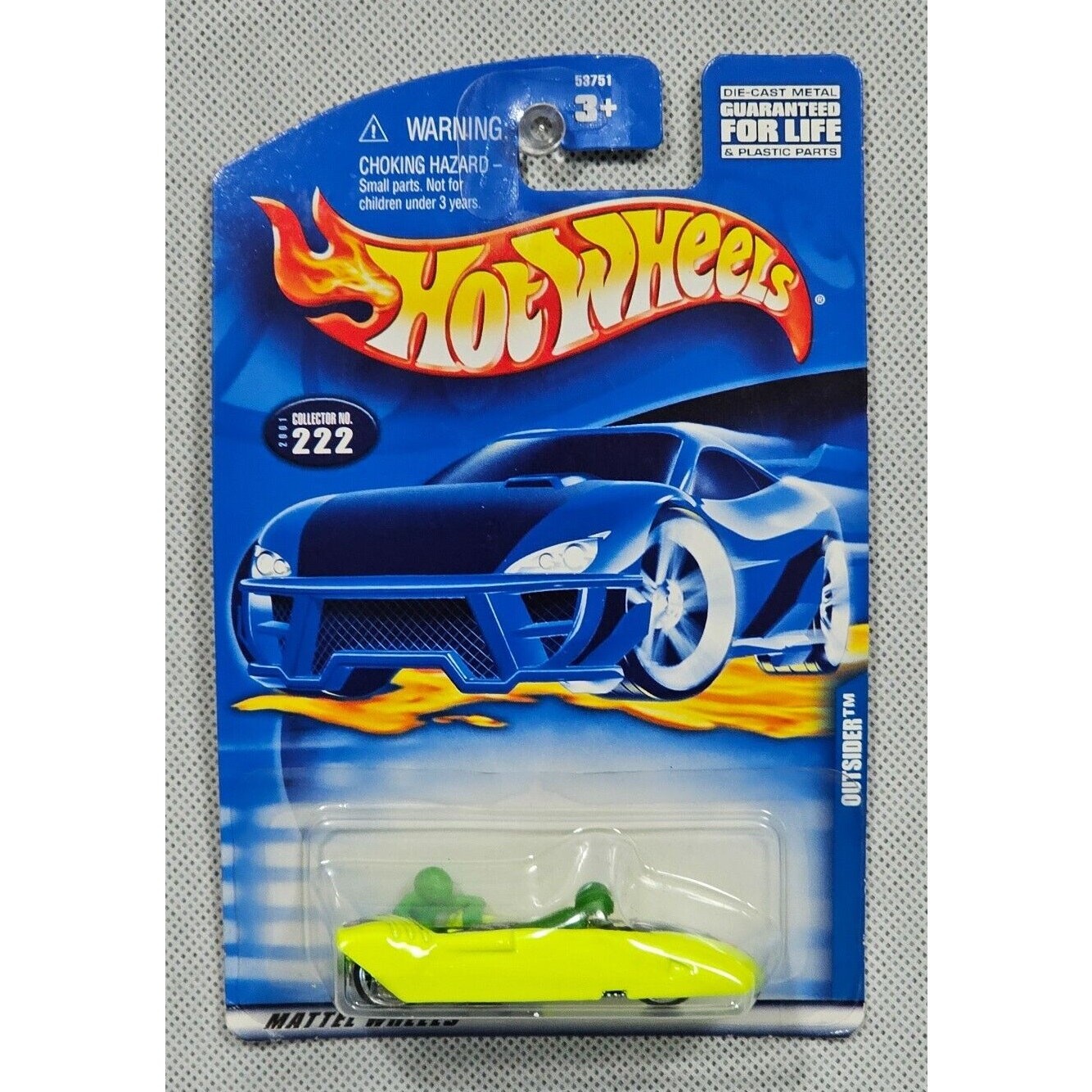Hot Wheels Outsider 2001 #222 1:64 Diecast On Card Yellow