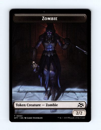2025 Magic the Gathering Aetherdrift #3 // 1 Zombie (0003) // Pilot Double Token