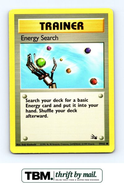 1999 Pokemon Fossil #59/62 Energy Search