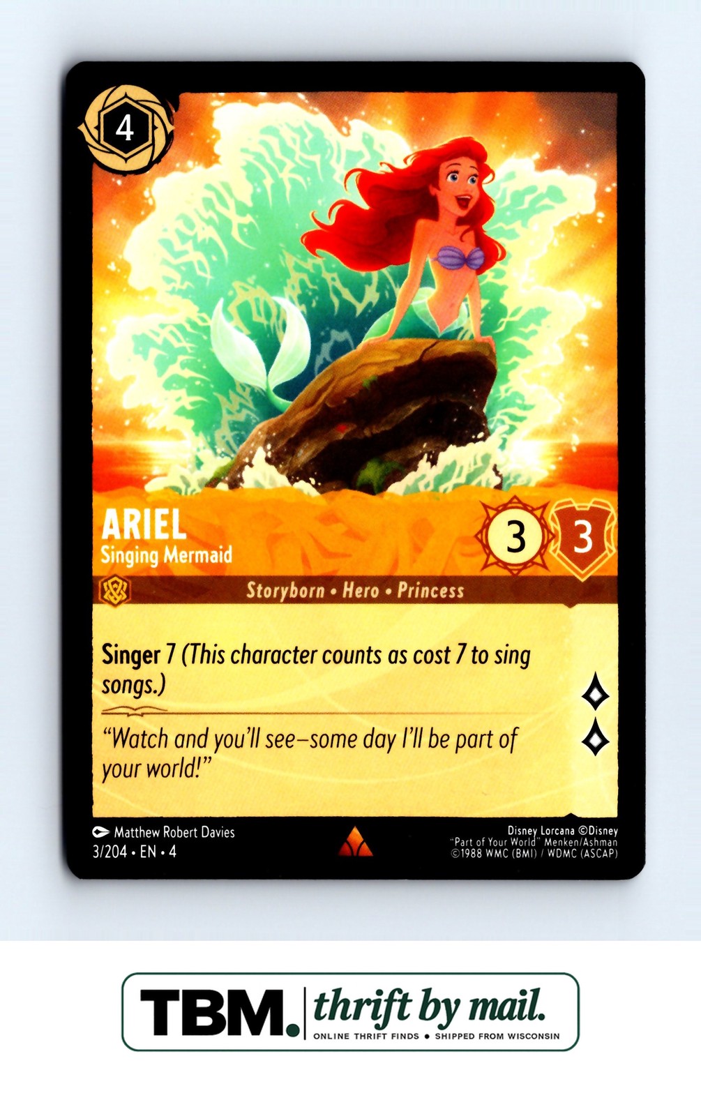 2024 Disney Lorcana Ursula's Return Ariel #3/204
