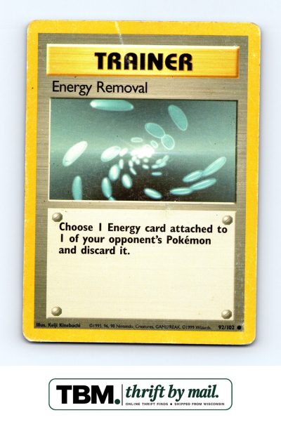 1999 Pokemon Base Set #092/102 Energy Removal