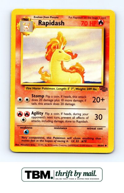 1999 Pokemon Jungle #44/64 Rapidash