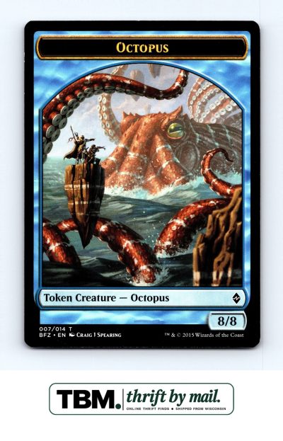 2015 Magic the Gathering Battle for Zendikar #7 Octopus Token