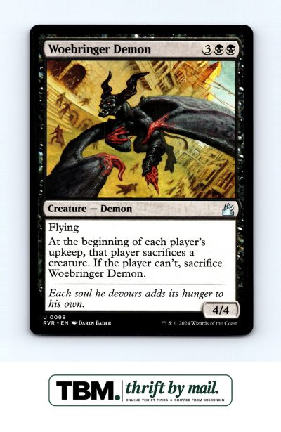 2024 Magic the Gathering Ravnica Remastered #98 Woebringer Demon