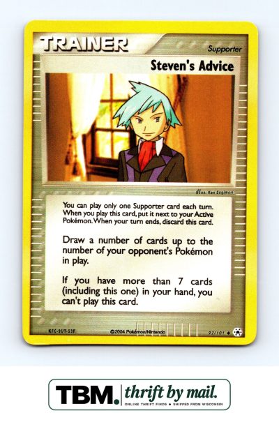 2004 Pokemon Hidden Legends #92/101 Steven's Advice