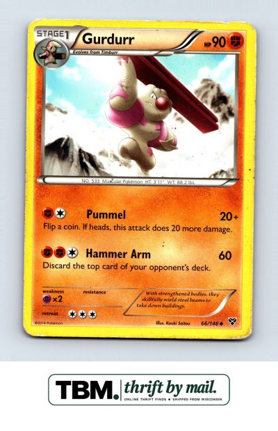 2014 Pokemon XY Base Set #66/146 Gurdurr