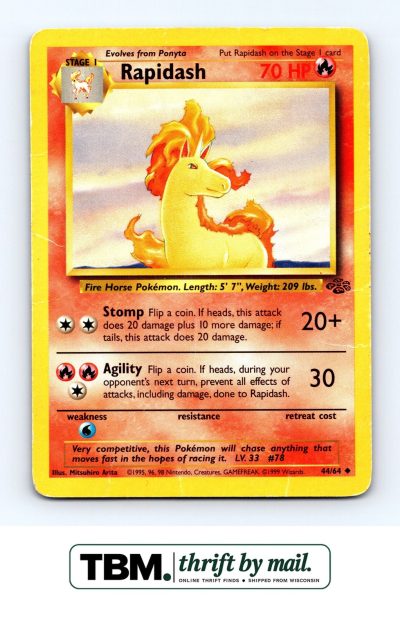 1999 Pokemon Jungle #44/64 Rapidash