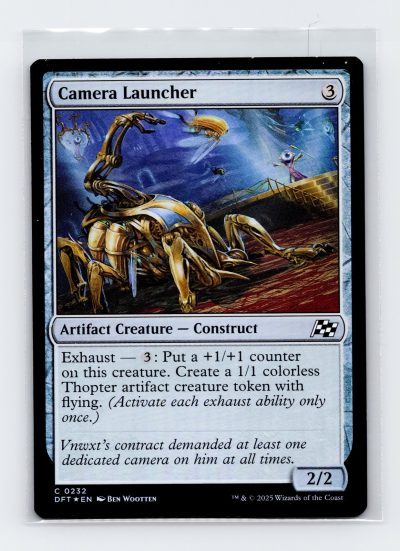 Aetherdrift #232 Camera Launcher Foil Magic: The Gathering