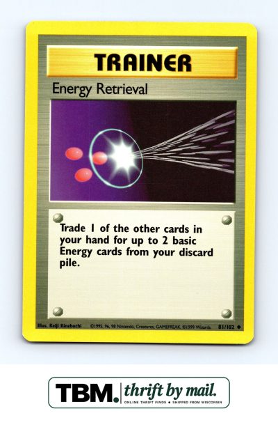 1999 Pokemon Base Set #081/102 Energy Retrieval