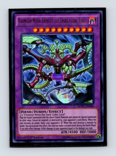Yu-Gi-Oh! The Dark Side of Dimensions Movie Pack MVP1-EN040 Crimson Nova Trinity the Dark Cubic Lord Ultra Rare