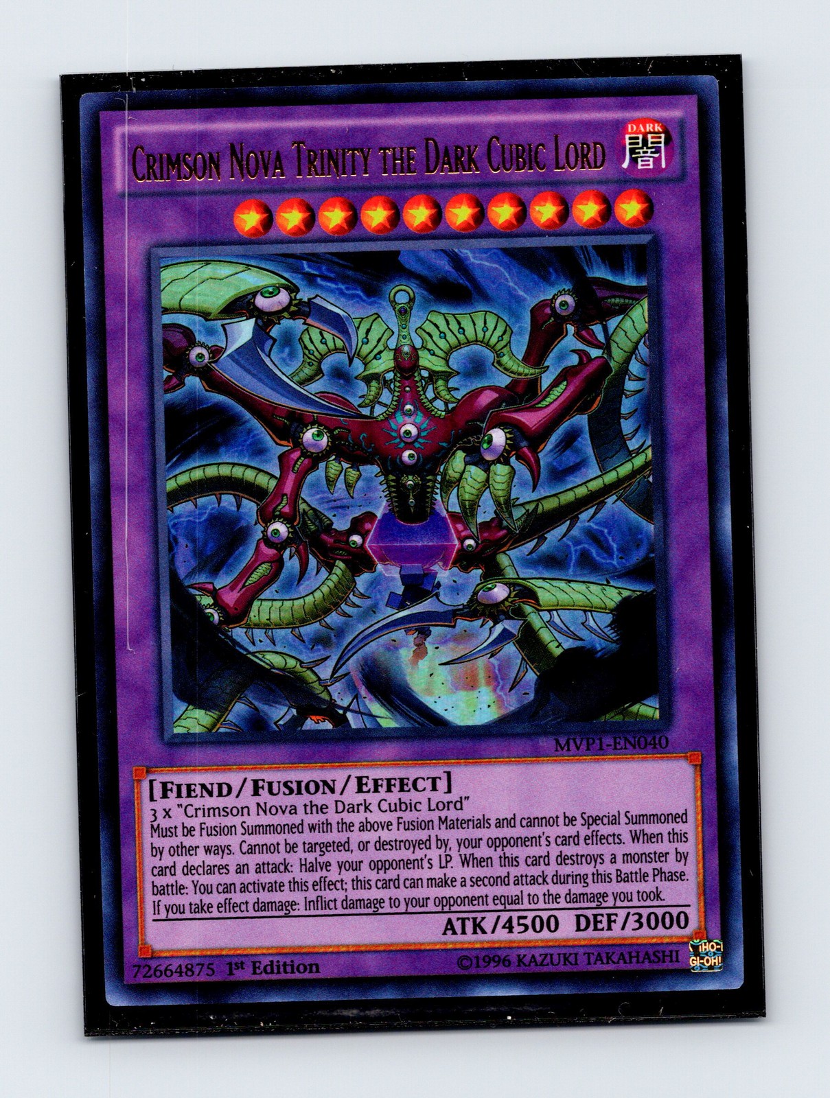 Crimson Nova Trinity the Dark Cubic Lord MVP1-EN040 Ultra Rare Yu-Gi-Oh!