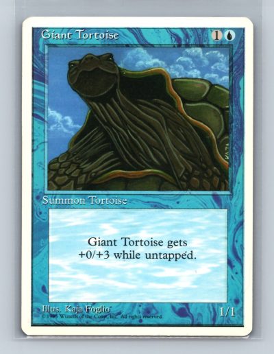 Magic: The Gathering Giant Tortoise Fourth Edition English Common Blue Creature Card