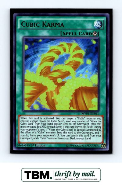 2016 Yugioh #MVP1-EN041 Cubic Karma Foil
