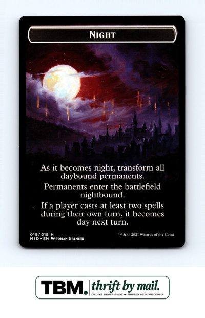 2021 Magic the Gathering Innistrad: Midnight Hunt #19 Day // Night Double Token