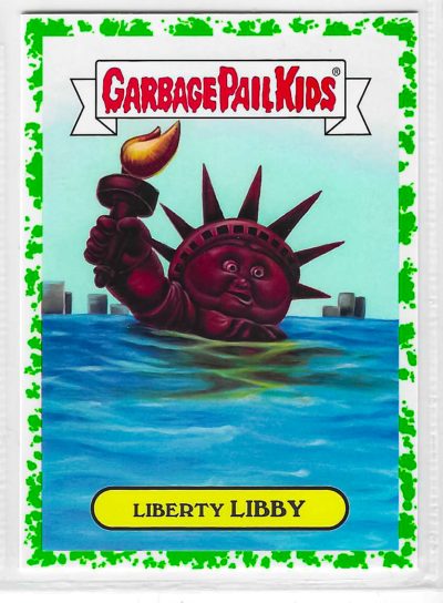 2017 Garbage Pail Kids Adam-Geddon Series 1 Liberty Libby #10b Puke Green Non-Sport Trading Card