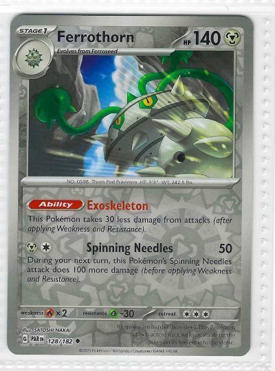 Ferrothorn 128/182 Paldea Evolved Pokémon TCG Card