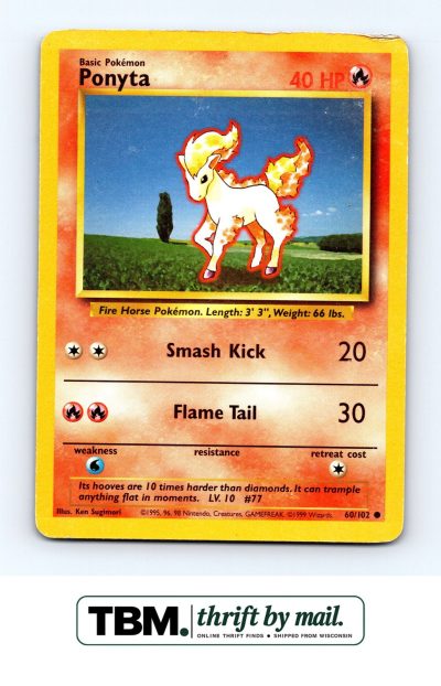 1999 Pokemon Base Set #060/102 Ponyta