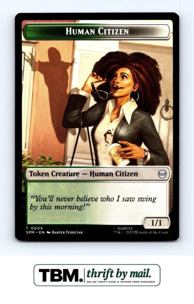 2025 Magic the Gathering Marvel's Spider-Man #4 / 7 Human Citizen Treasure Token