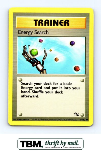 1999 Pokemon Fossil #59/62 Energy Search