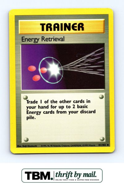 1999 Pokemon Base Set #081/102 Energy Retrieval