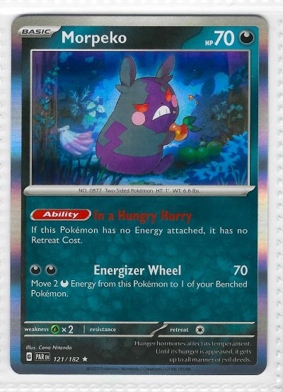 Pokemon Morpeko 121/182 Paldean Fates Holo Rare English TCG