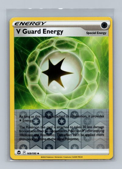 V Guard Energy 169/195 Silver Tempest Pokemon TCG Reverse Holo Foil EXCELLENT