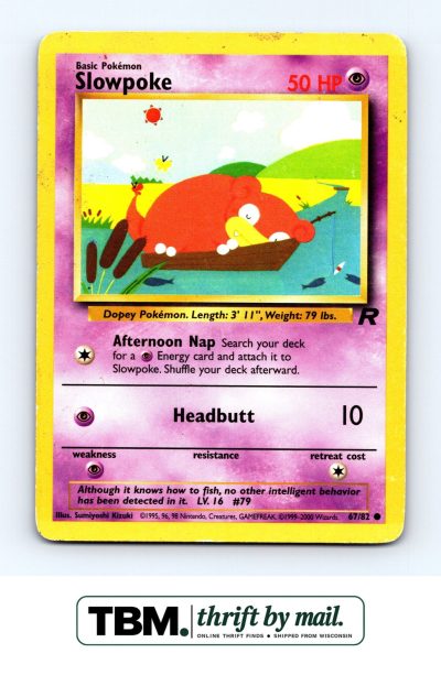 2000 Pokemon Team Rocket #67/82 Slowpoke