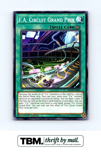 2018 Yugioh #MP18-EN093 F.A. Circuit Grand Prix