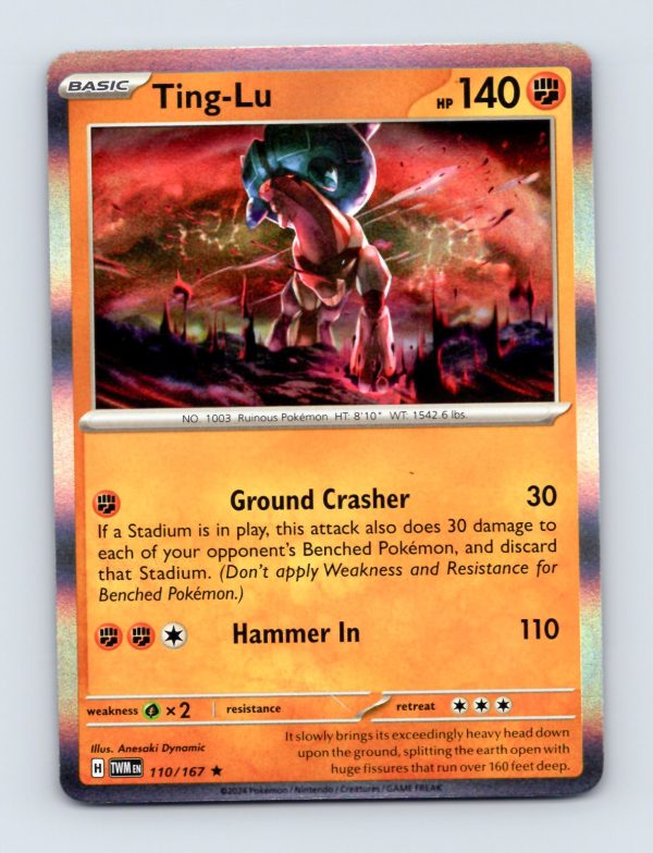 Ting-Lu Foil SV06: Twilight Masquerade #110/167 Pokemon TCG Rare Holo Excellent