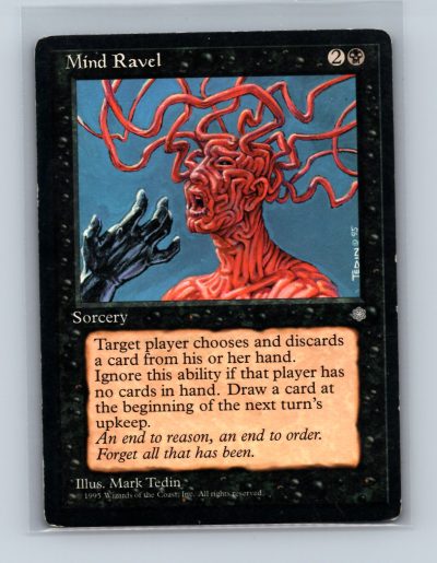 MTG Mind Ravel Ice Age Black Sorcery Magic The Gathering Card Excellent