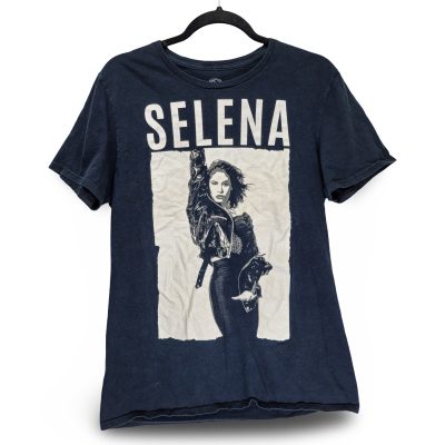 Official Selena Graphic T-Shirt Women Medium Black Good Music Icon Tee
