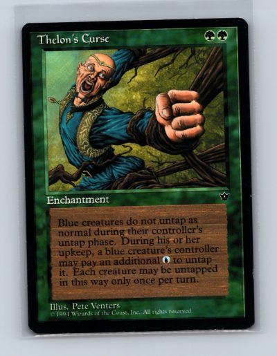 MTG Thelon's Curse Fallen Empires Enchantment Magic Gathering Card Excellent