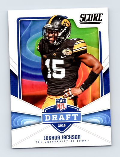 2018 Score Joshua Jackson #7 NFL Draft Iowa Hawkeyes Football Card
