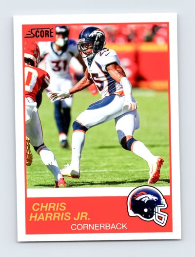 Chris Harris Jr 2019 Score Football Card #21 Denver Broncos EXCELLENT