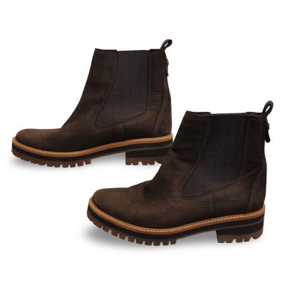 Timberland Women's Courmayeur Valley Chelsea Boots Brown Leather Size 9.5