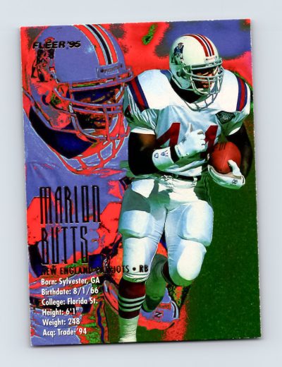 1995 Fleer #249 Marion Butts New England Patriots Football Card Excellent