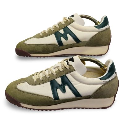 Vintage Karhu Mestari Unisex Athletic Sneakers Green Cream Size 6.5