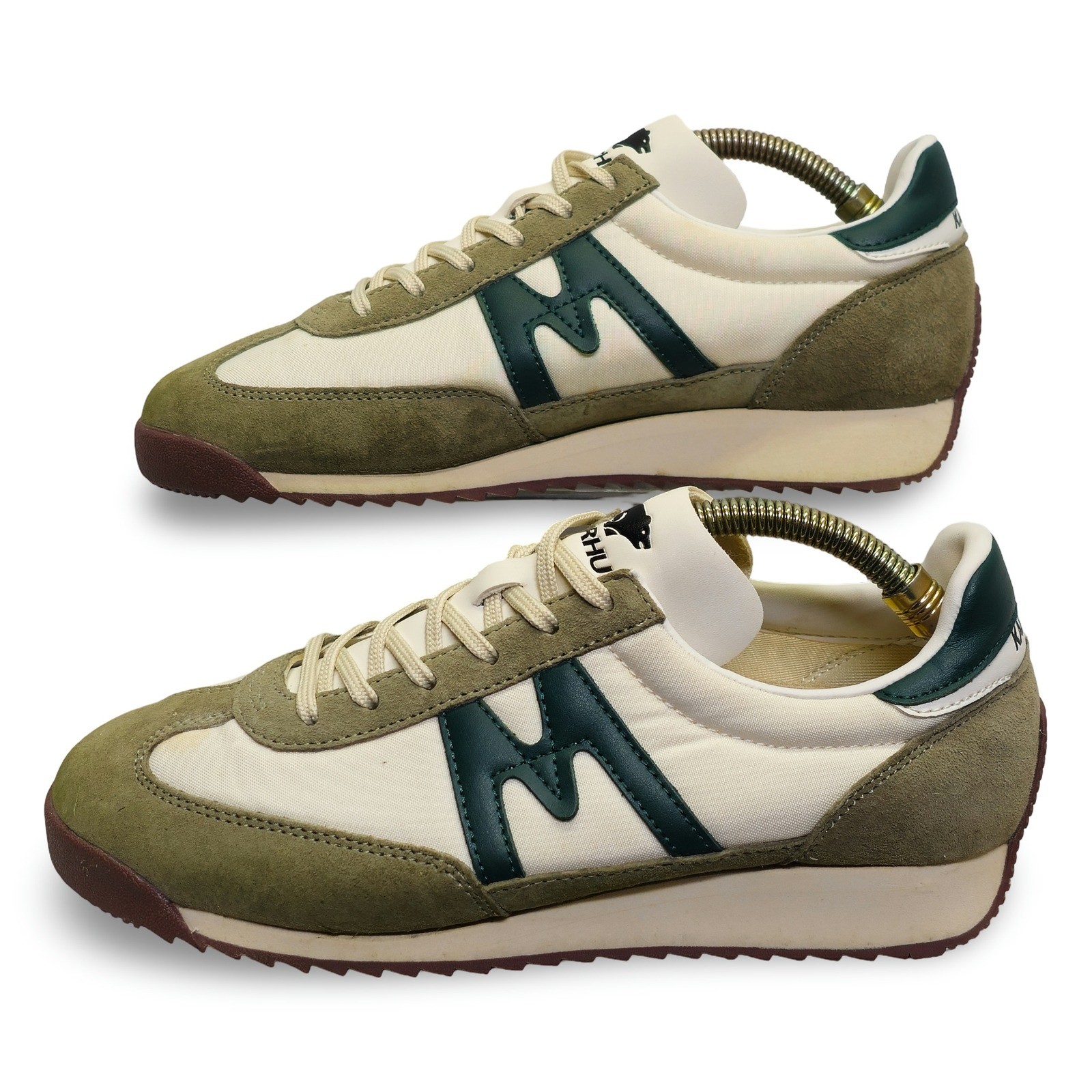 Vintage Karhu Mestari Unisex Athletic Sneakers Green Cream Size 6.5